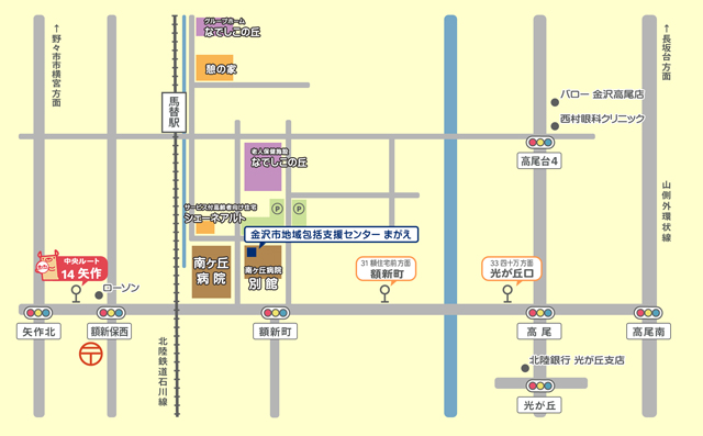 病院周辺地図
